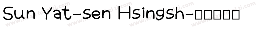 Sun Yat-sen Hsingsh字体转换